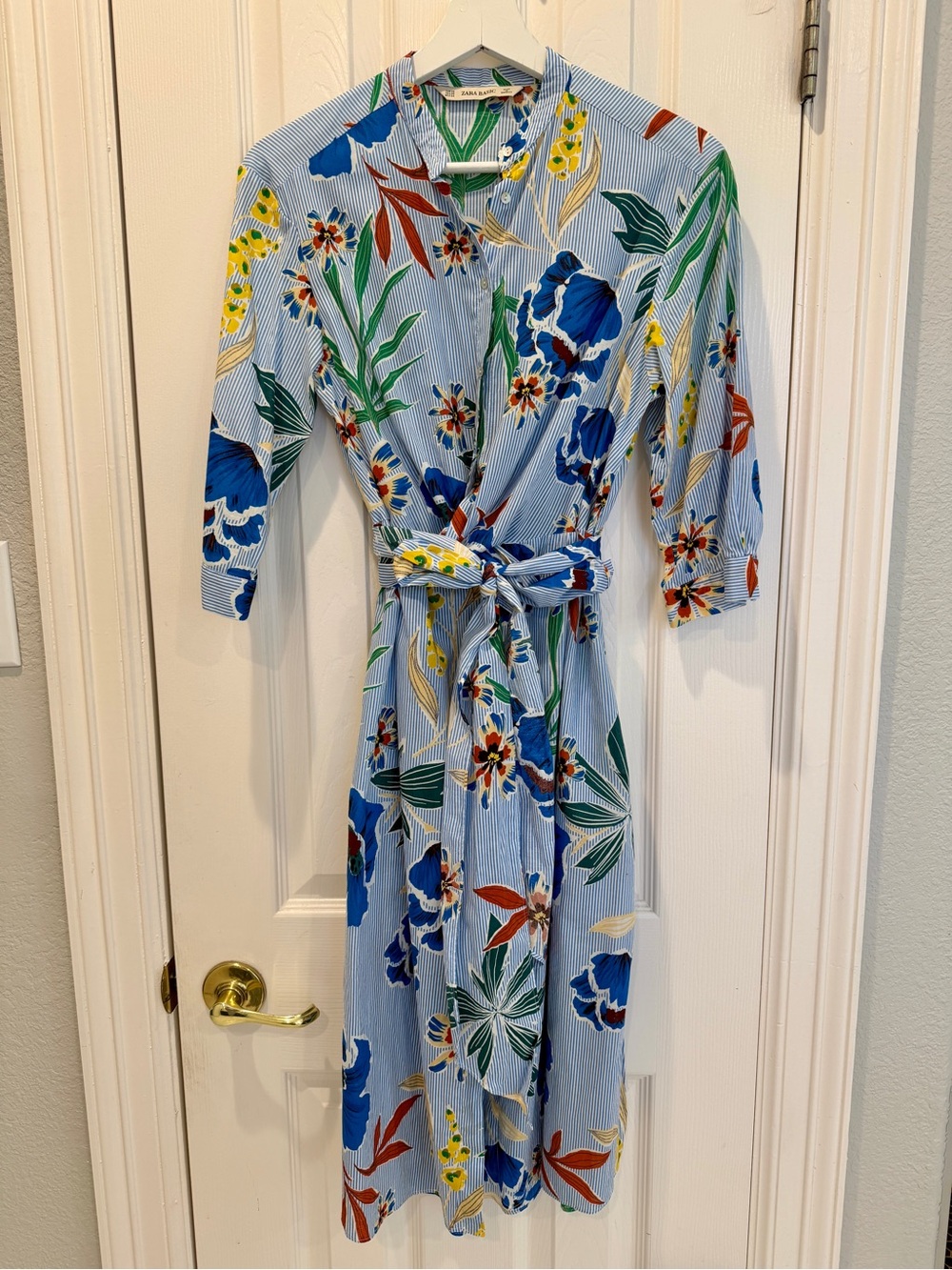 Zara Wrap Midi Shirt Dress XS